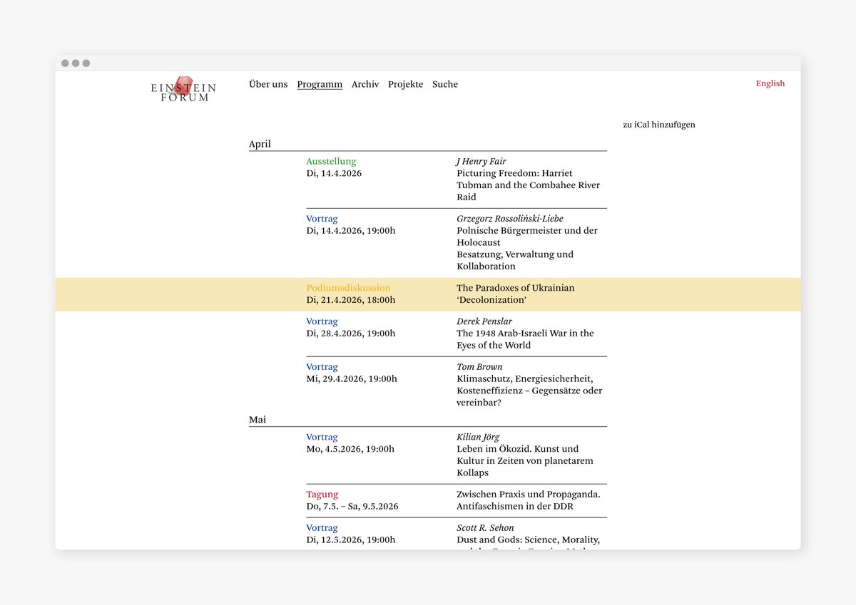 Einstein Forum Website
