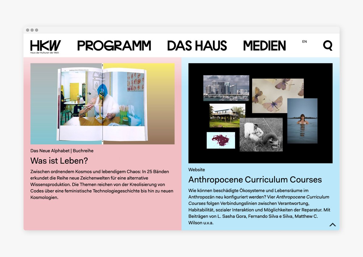 HKW.de, Webdesign und Development